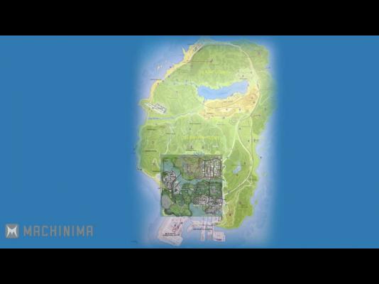 gta 5 map comparison to gta san andreas